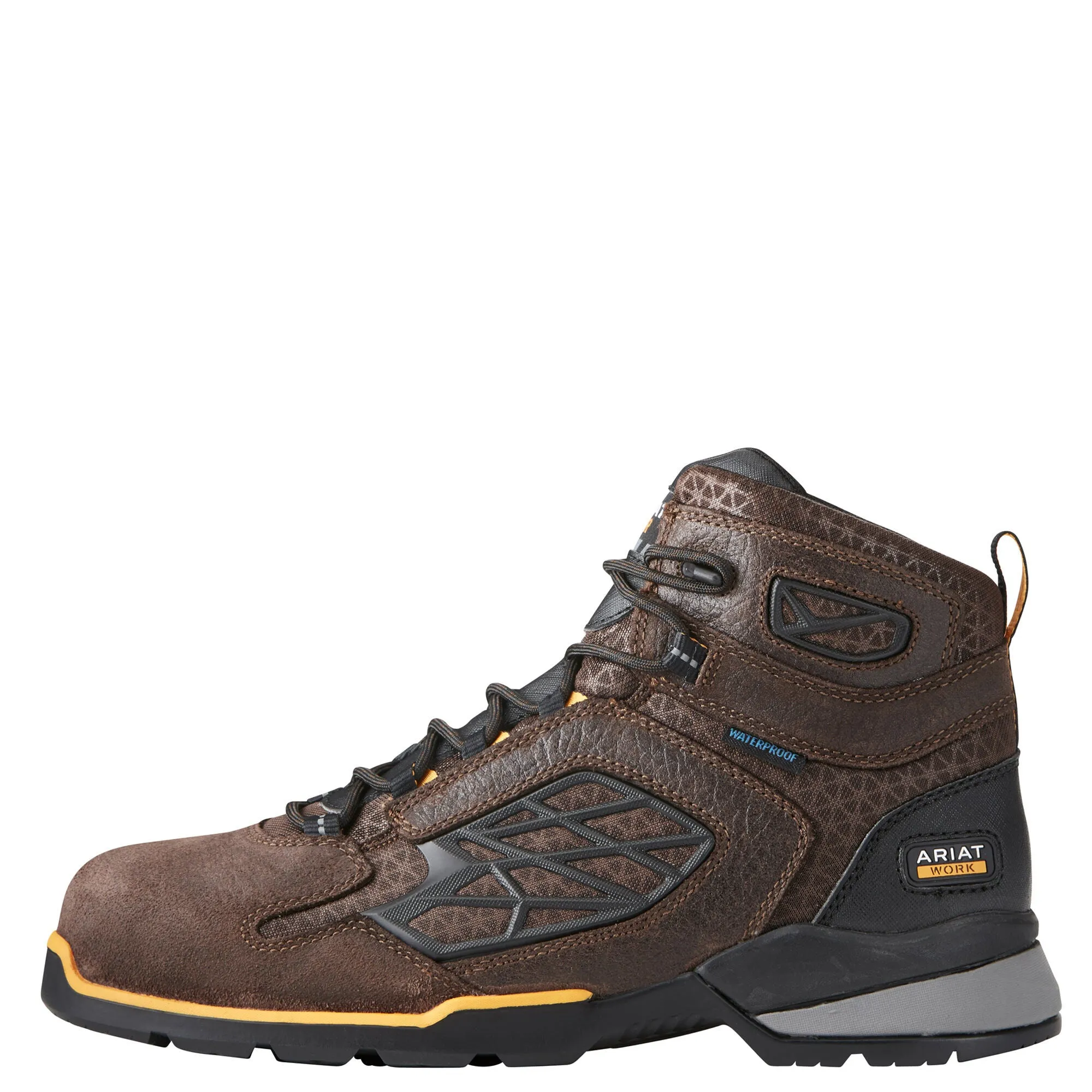 Ariat Mens Rebar Flex 6&Quot; Waterproof Work Boot Chocolate Brown