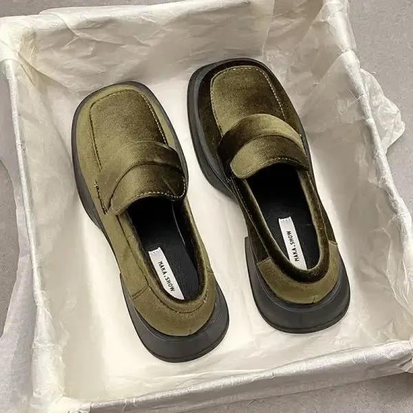 binfenxie  -  Retro Woman Shoes Casual Female Sneakers Clogs Platform Square Toe Modis Flats Autumn Oxfords All-Match Creepers 2024 Dress Fall