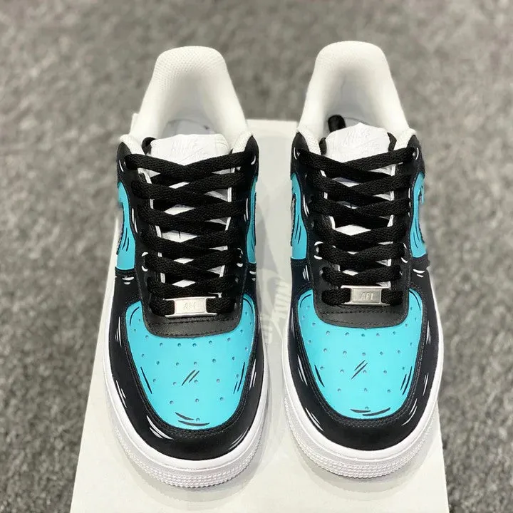Black Mint Green Graffiti Custom Air Force 1