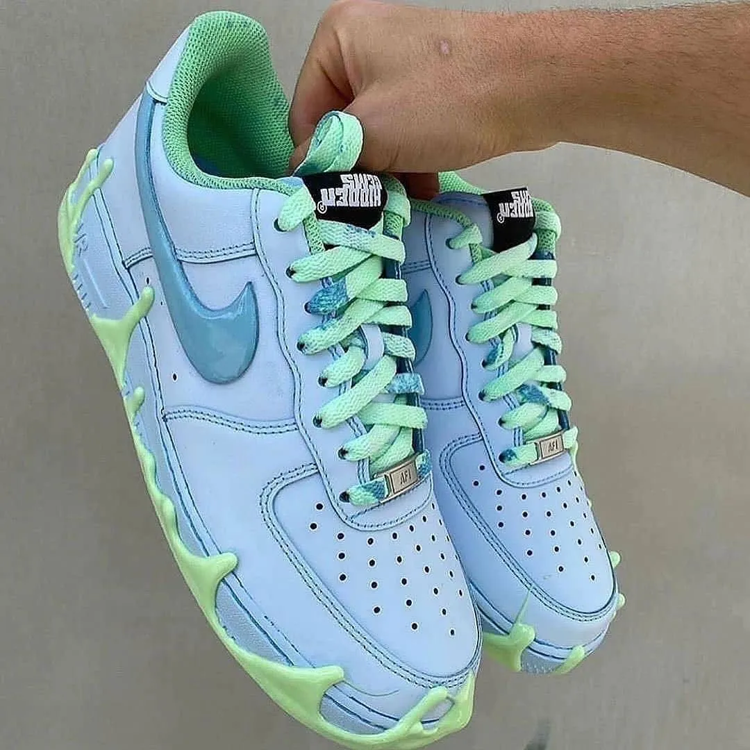 Blue Gree Venom Custom Nike Air Force 1