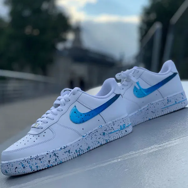 Blue Splash Custom Air Force 1