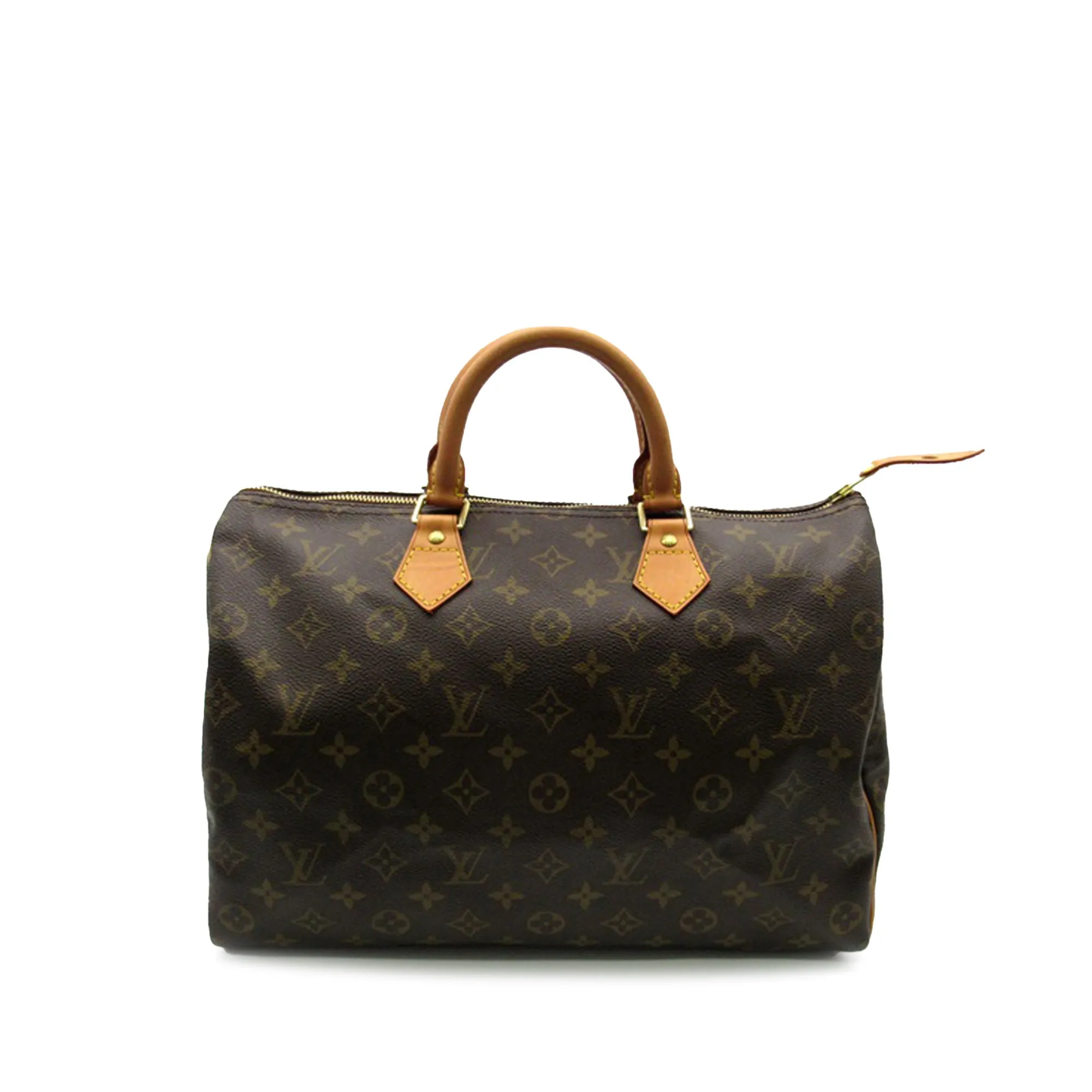 Brown Louis Vuitton Monogram Speedy 35 Boston Bag