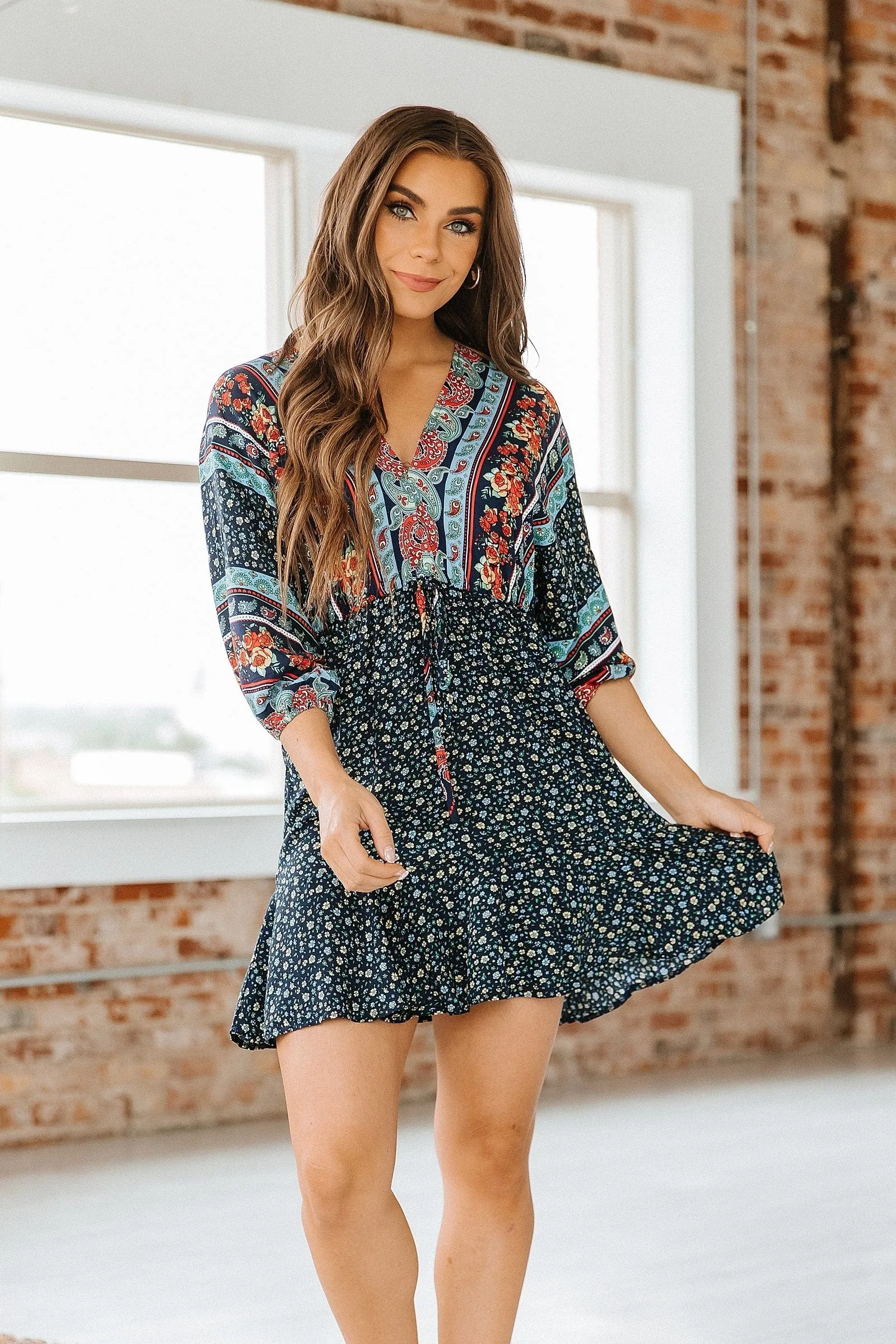 Casual Boho Midi Dress