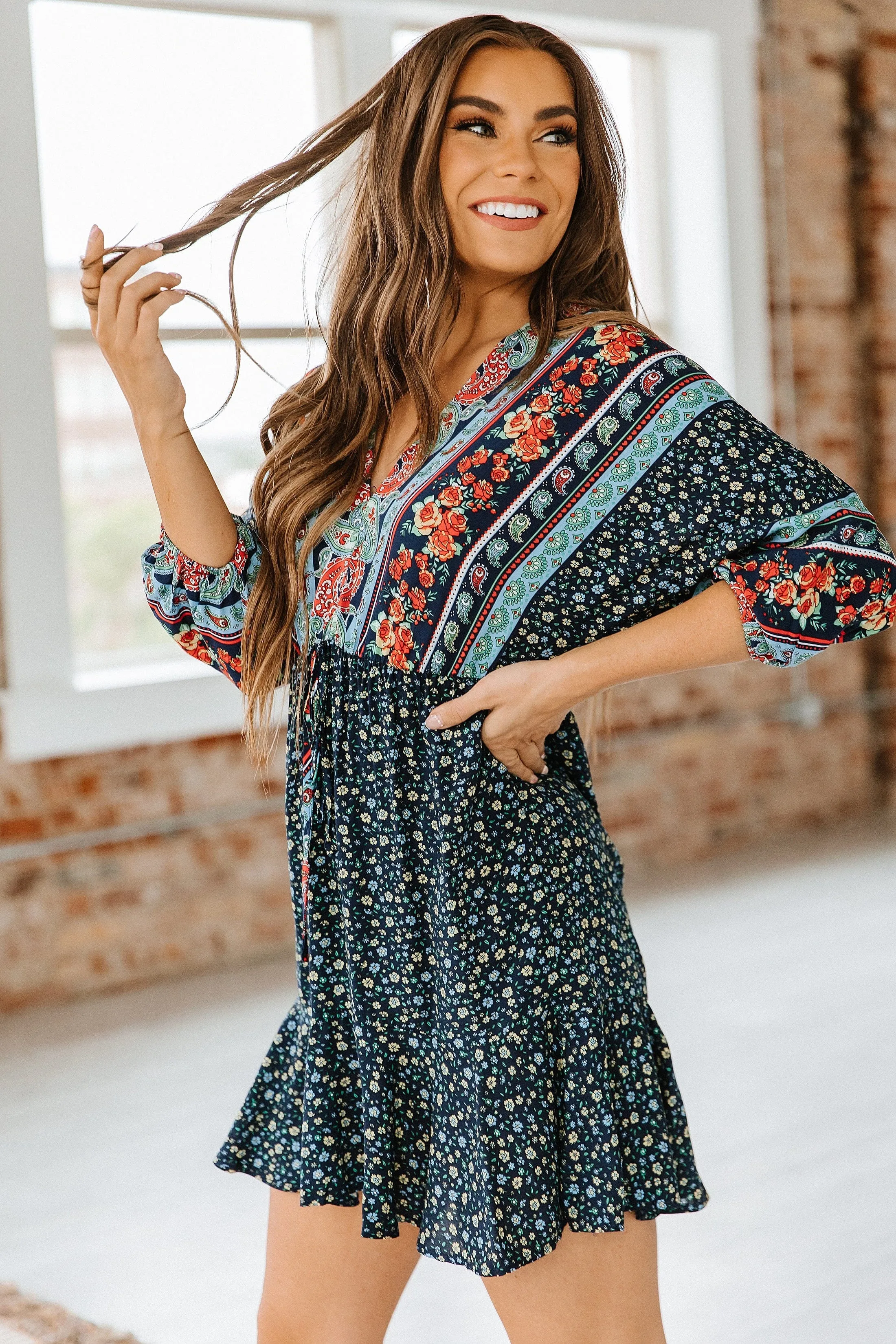 Casual Boho Midi Dress