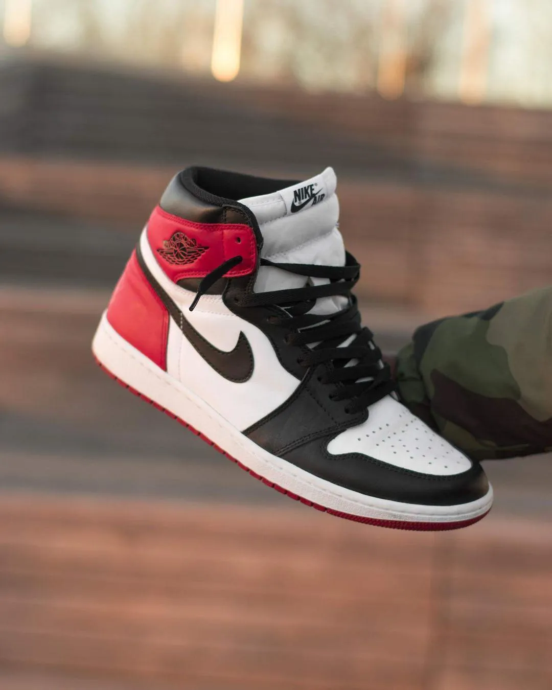 Custom Air Jordan 1 Black Toe Sneakers