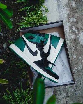 Custom Air Jordan 1 Pine Green Sneakers