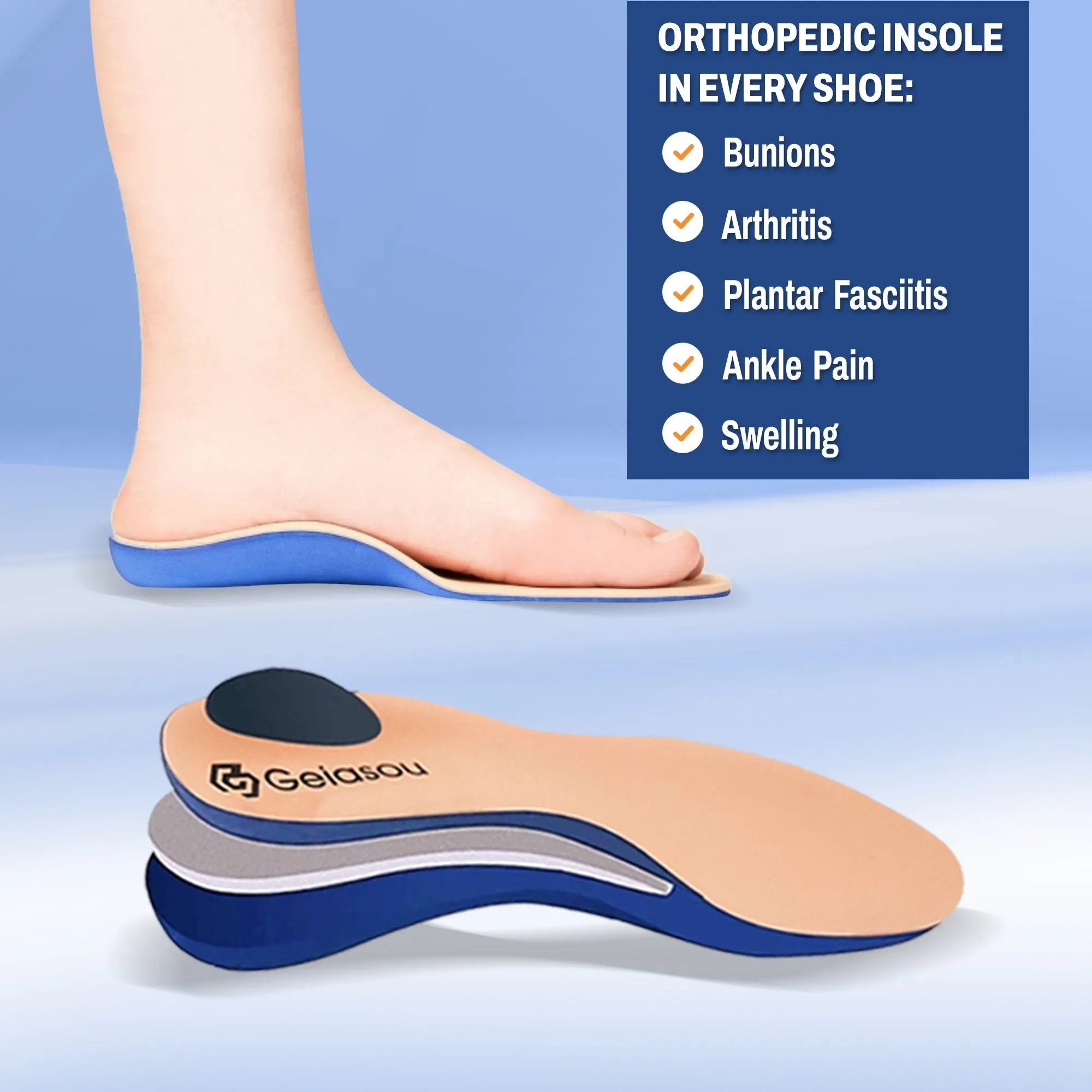 Cuzcare Orthopedic Women Sneaker Breathable Arch Cushion Lightweight Running Shoes