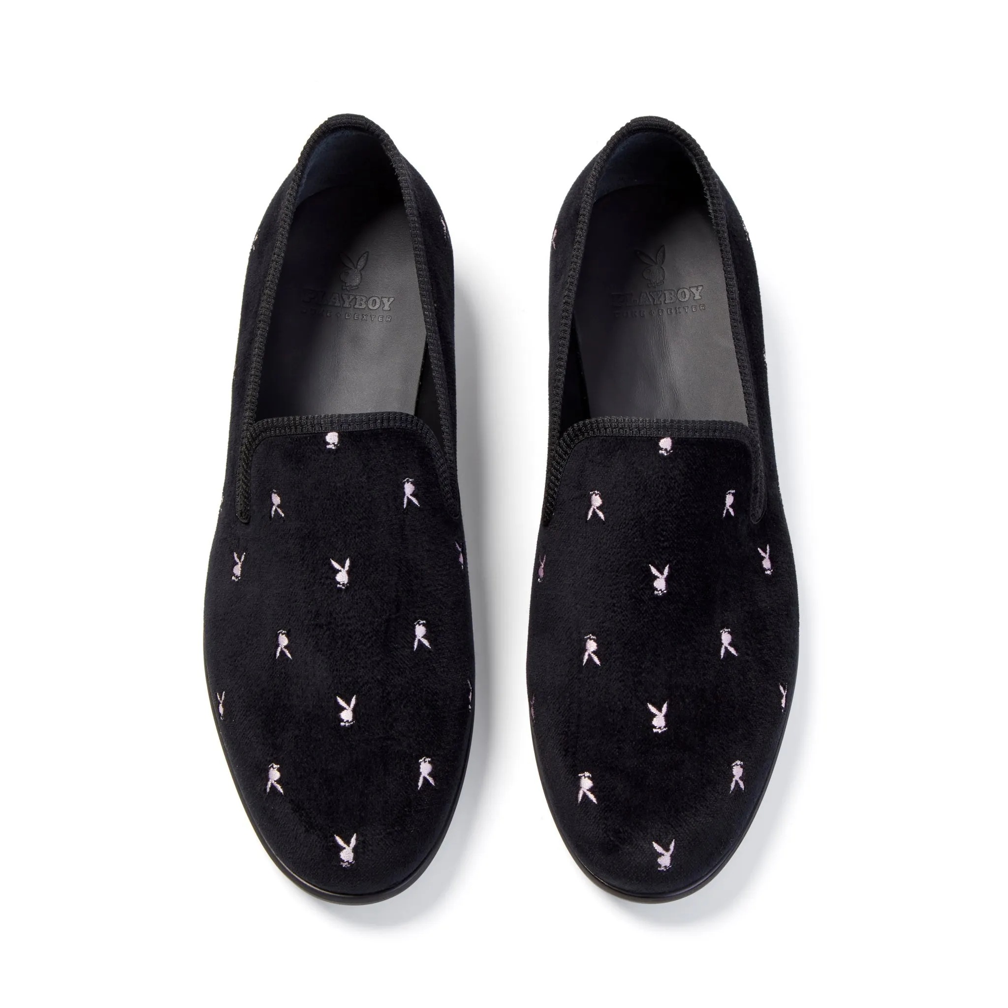 Duke   Dexter Velvet Mini Rabbit Head Loafers