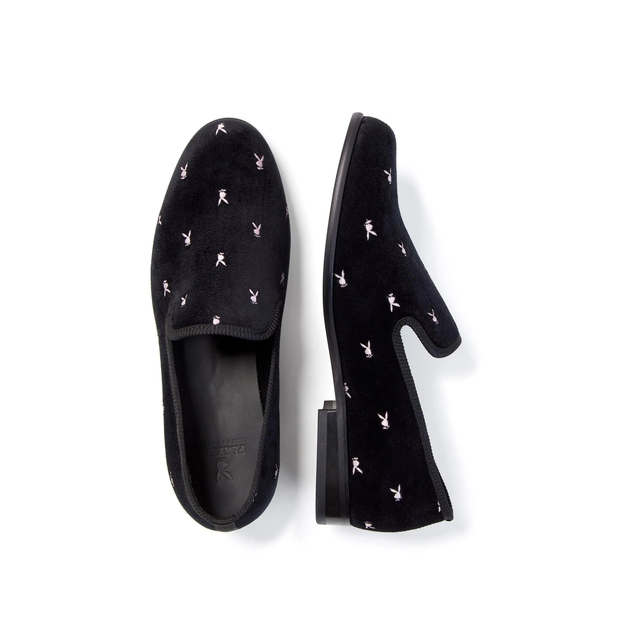 Duke   Dexter Velvet Mini Rabbit Head Loafers