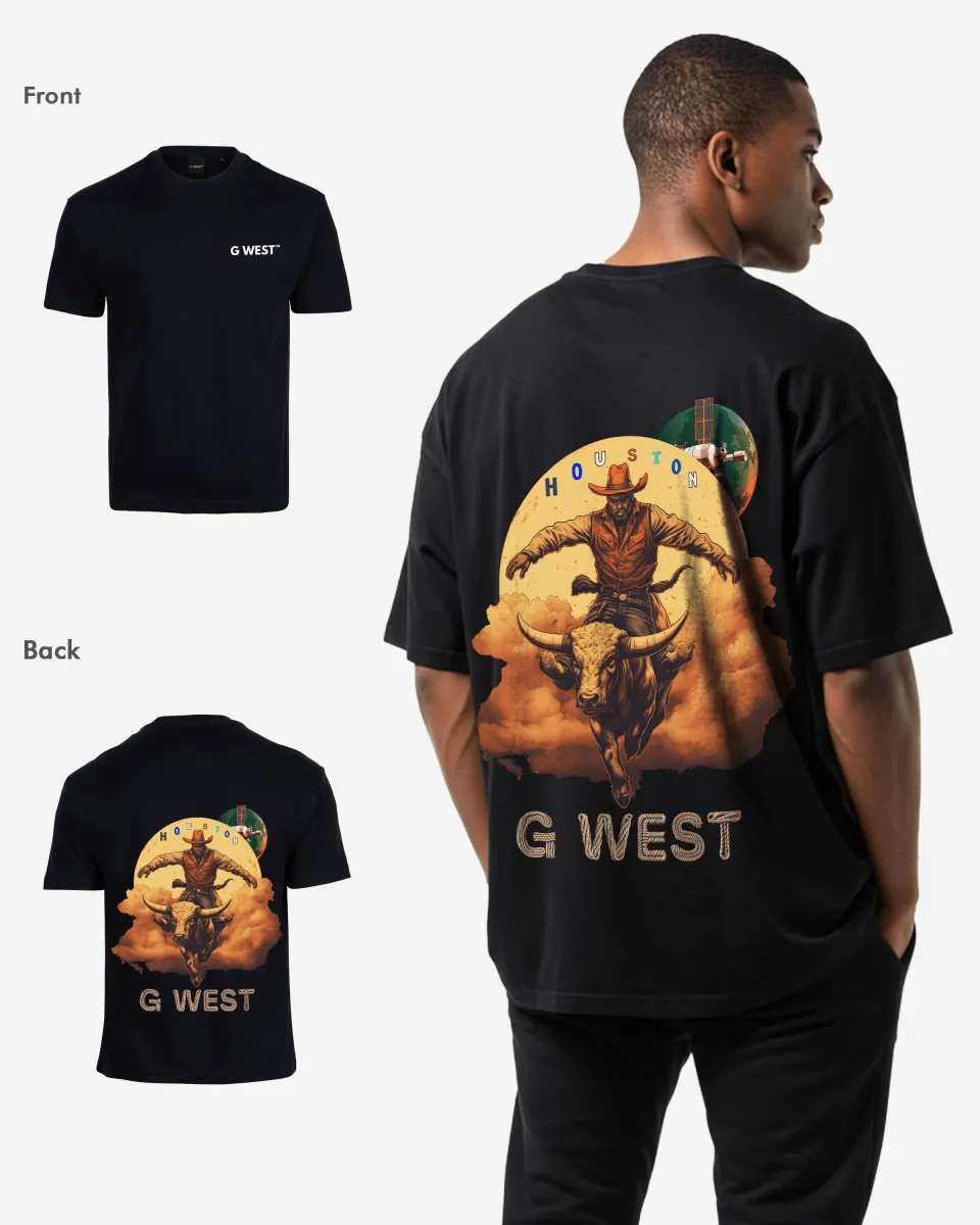 G West Oversized Houston Rodeo T-Shirt - 3 Colors