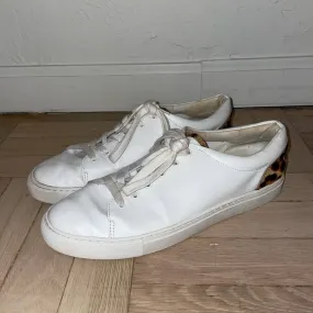 J. Crew Factory Road Trip Leather Lepard Calf Hair Low Top Sneakers (W10)