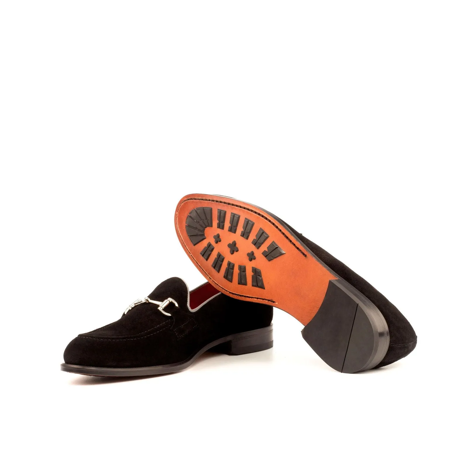 Loafer-Painted Calf, Suede, Grey, Black