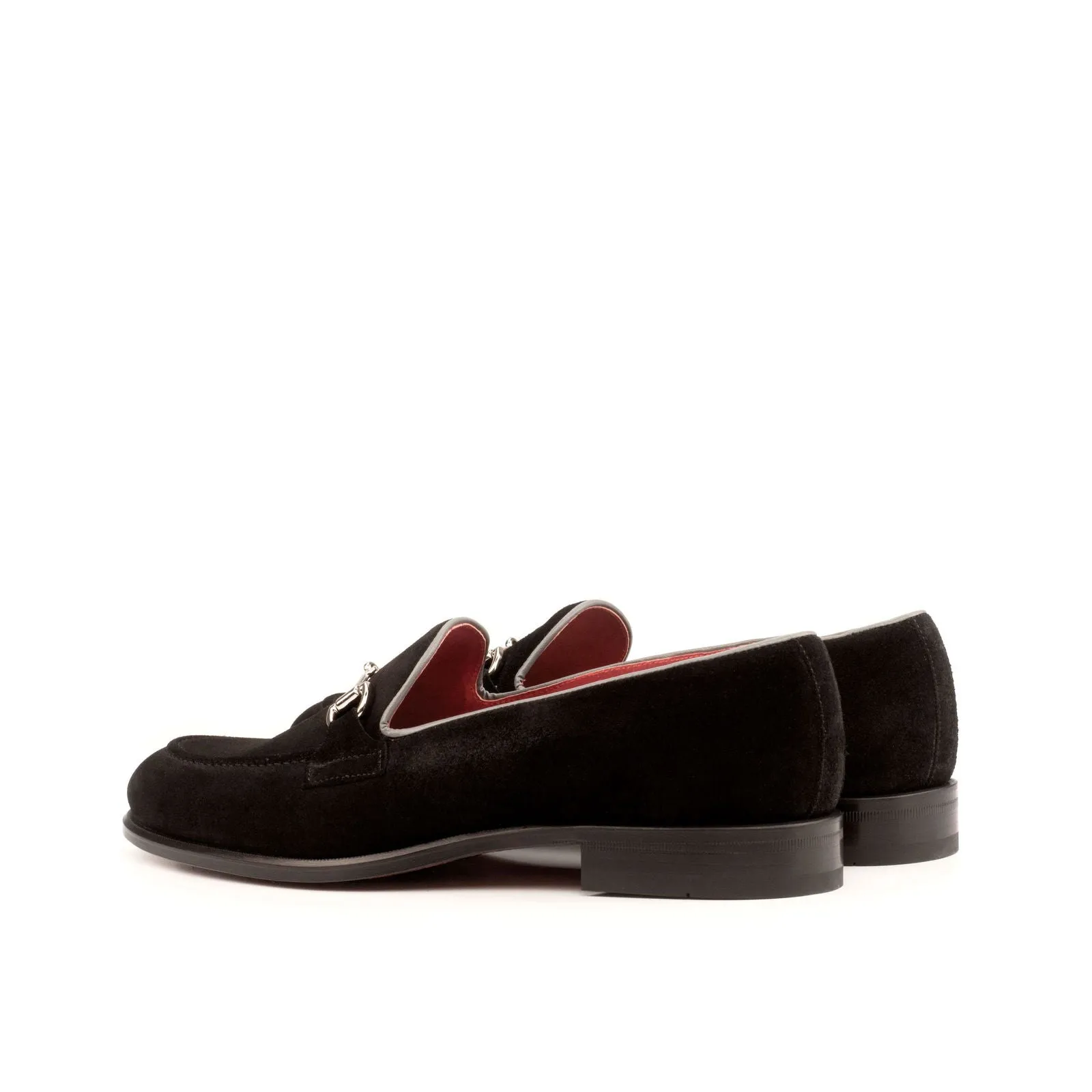 Loafer-Painted Calf, Suede, Grey, Black