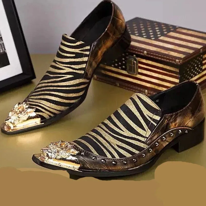 Luxury Designer Loafers Black Genuine Leather Men Shoes