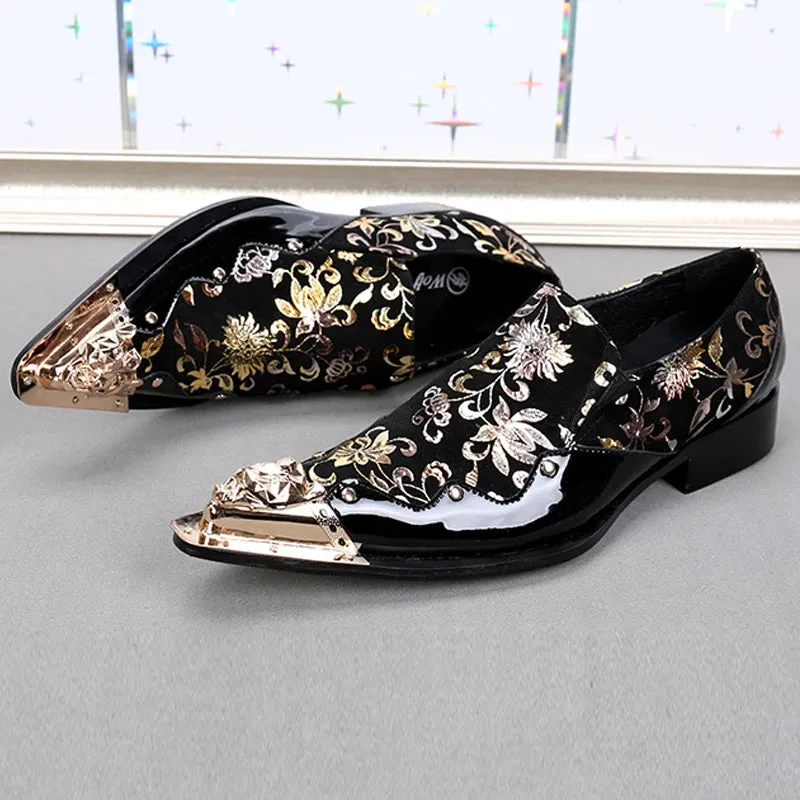 Luxury Designer Loafers Black Genuine Leather Men Shoes