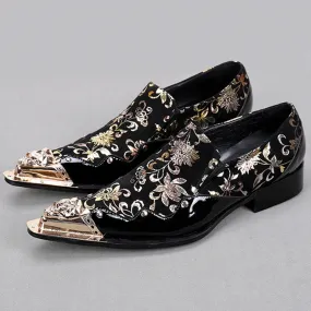 Luxury Designer Loafers Black Genuine Leather Men Shoes