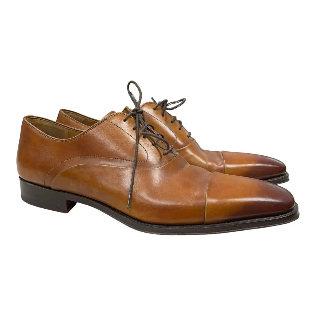 Magnanni Saffron Cuero Lace Up Oxfords Shoes Leather Size 12 Brown