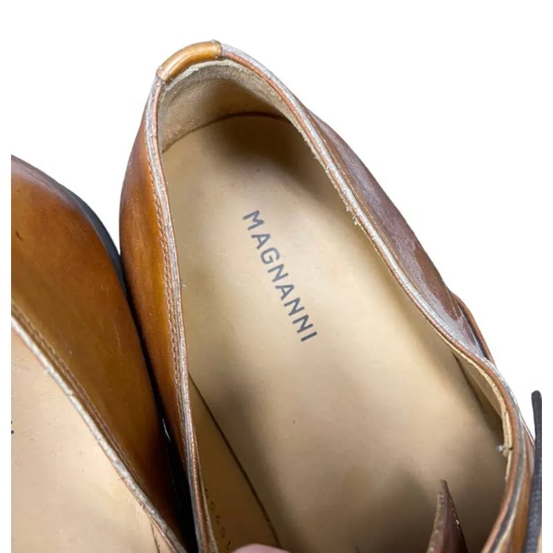 Magnanni Saffron Cuero Lace Up Oxfords Shoes Leather Size 12 Brown
