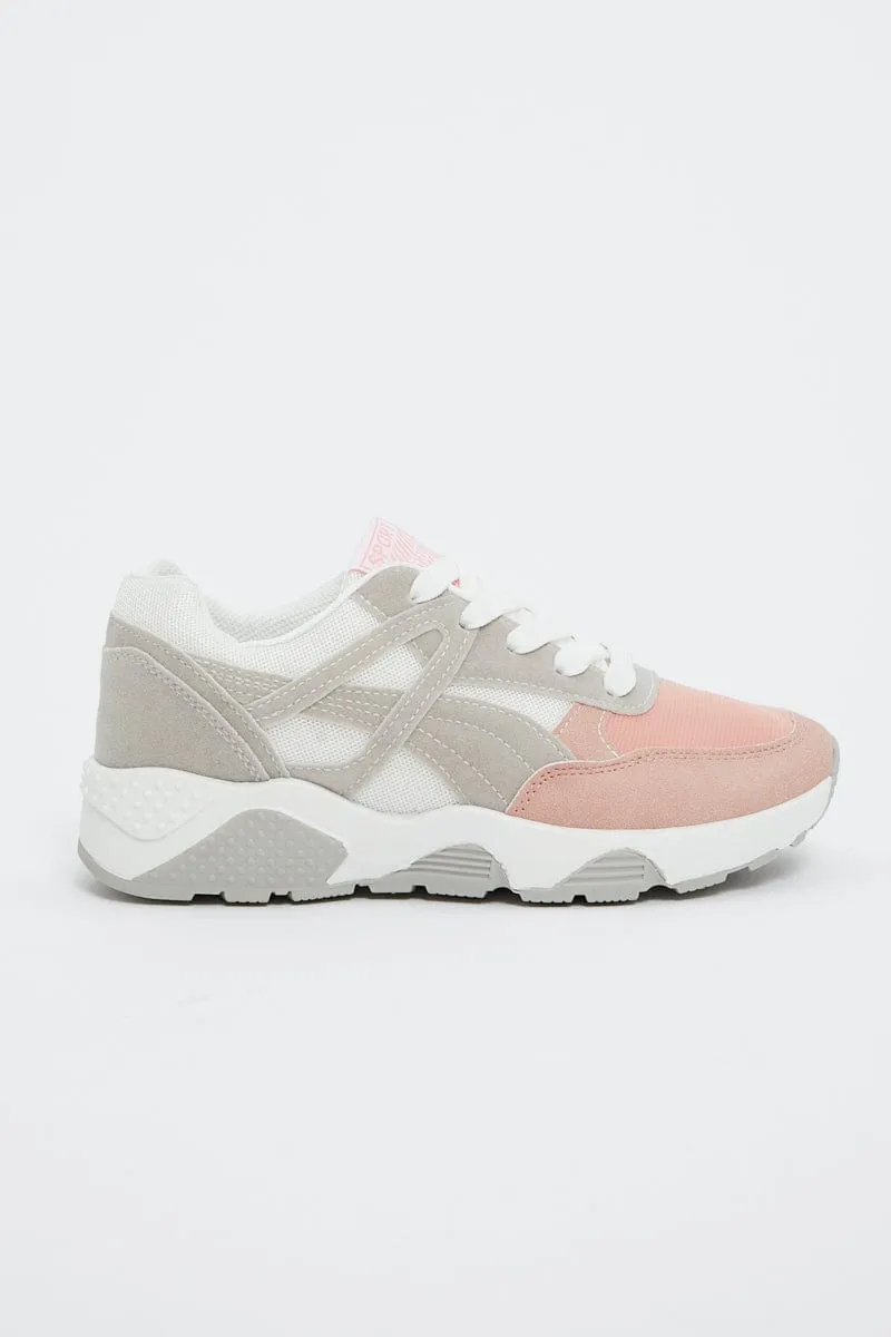 Pink Colourblock Sneakers