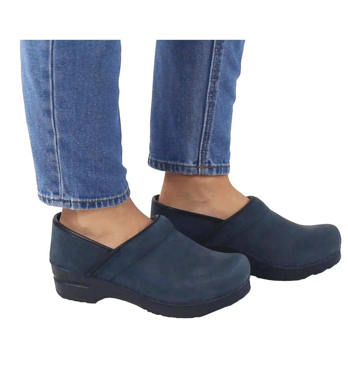 Sanita Pro. Oiled Leather Women's Ink Chef Clog