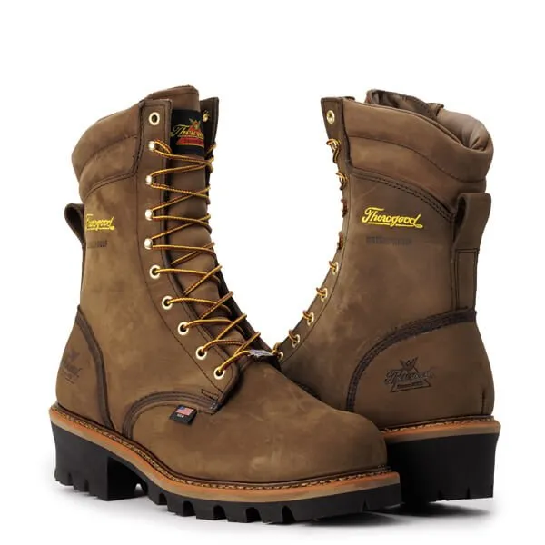 Thorogood Logger Series 9″ Brown Stud Horse Waterproof