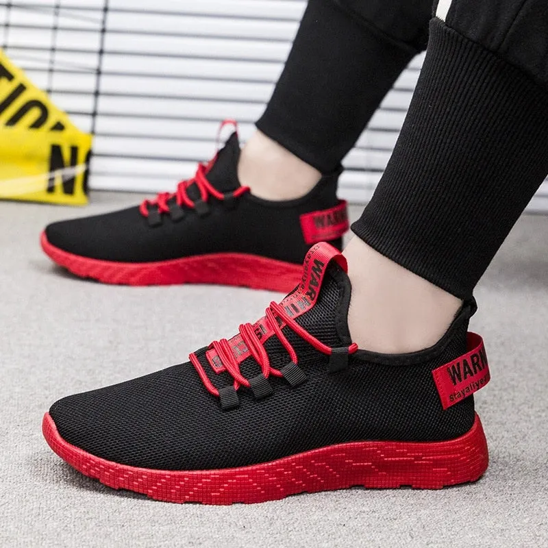 White, Red & Yellow Comfortable Sneakers