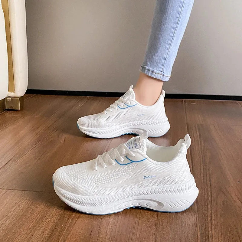 Women Running Shoes Breathable Casual Shoes Outdoor Light Weight White Tenis Sports Shoes Casual Walking Sneakers for Women